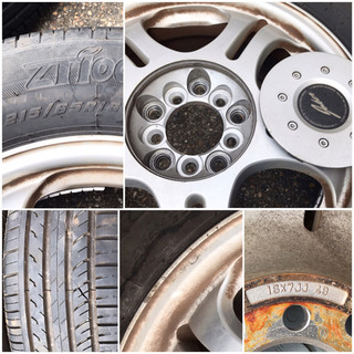 夏タイヤアルミホイール215/65R16×7J+48マルチ適応車種多いミニバン等