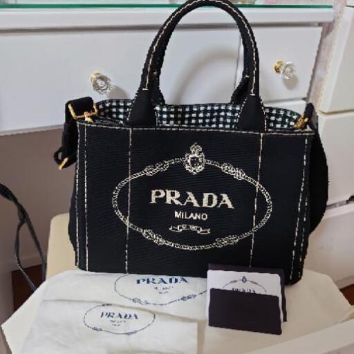 極美品 PRADAプラダ カナパ Sサイズ 限定モデル中生地ギンガムチェック