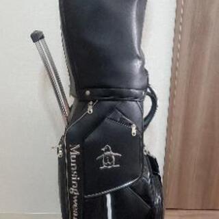 【値下げ】Munsingwearキャスター付きゴルフバッグ、Accudisクラブセット