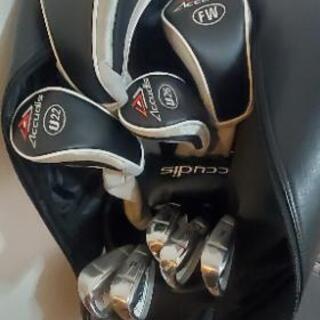 【値下げ】Munsingwearキャスター付きゴルフバッグ、Accudisクラブセット