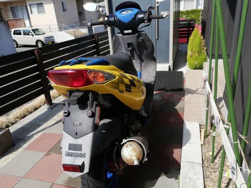再投稿　ｷﾑｺｽｰﾊﾟｰ９青/黄ｶﾗｰ現状車 49CC ｷﾑｺｽｰﾊﾟｰ9青/黄ｶﾗｰ車 【公式通販】
