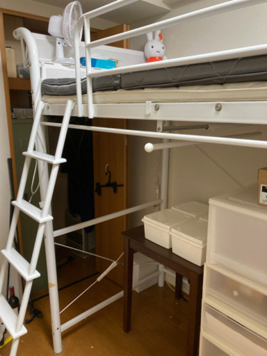 受け渡し予定者決定しました ロフトベッド白ベッド下収納できます まゆみ 荒川区役所前の家具の中古あげます 譲ります ジモティーで不用品の処分