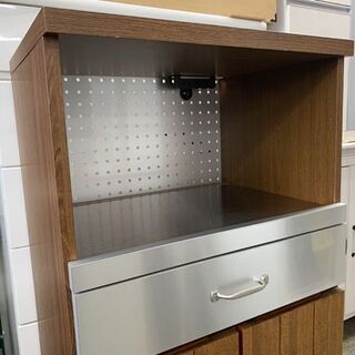 UNICO/ウニコ レンジボード S ボスコ 幅60cm キッチンボード キッチン収納 レンジ台 ステンレス 木製 南12条店