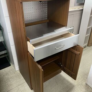 UNICO/ウニコ レンジボード S ボスコ 幅60cm キッチンボード キッチン収納 レンジ台 ステンレス 木製 南12条店
