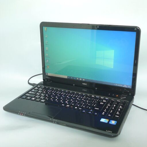 送料無料 1台限定 ノートパソコン 中古良品 15.6型 NEC LS350CS6B Core i3 4GB 750GB DVDRW 無線 Windows10 テンキー LibreOffice ブラック