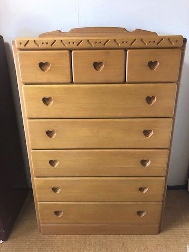 ０円可愛いハートの引き出し女の子用たんす らん丸 金沢の収納家具の中古あげます 譲ります ジモティーで不用品の処分