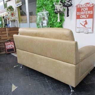 １周年感謝セール！新品アウトレット！ヴィンテージ調ソファハイバック２P