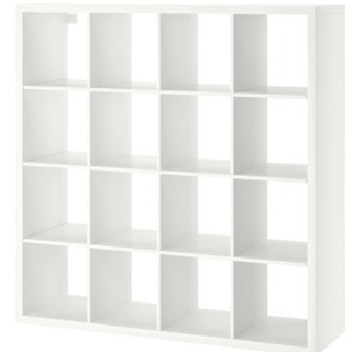 【無料】IKEA  カラックス シェルフユニット　ホワイト（4x4）