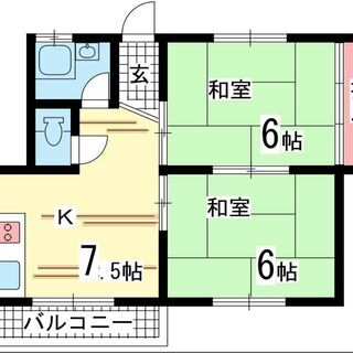 ◆敷礼0＆0　2DK　板宿駅徒歩13分　◆複数入居・外国籍・生活...