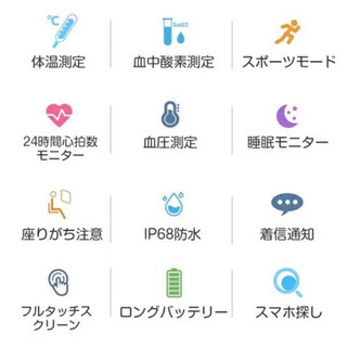 新品！スマートウォッチ H2 体温測定 1.54インチ大画面 心拍計 血中酸素