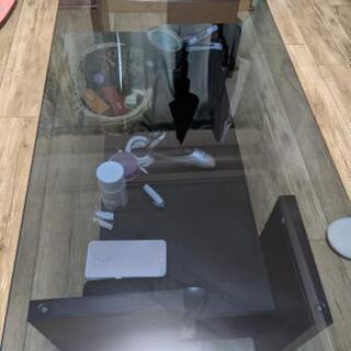 リセノ　ローテーブル　ガラス天板