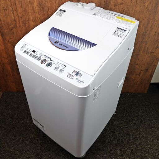 全自動洗濯機 シャープ 5.5K ES-TG55L-A 2015年製 中古 J0073