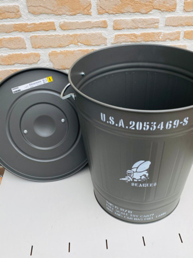 ［値下げ］IKEA  ゴミ箱　蓋付きゴミ箱　グレー