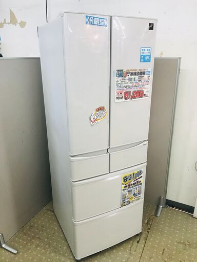 (6/3販売 森)　愛品館千葉店 SHARP 455L 6ドア冷蔵庫 2017年製