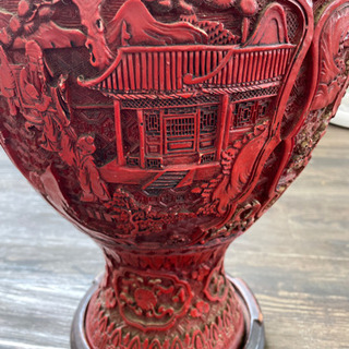 中国美術品 堆朱 壺