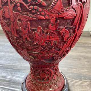 中国美術品 堆朱 壺
