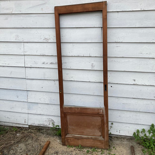 ガラス無し 引き戸 扉 ドア 古材 木製