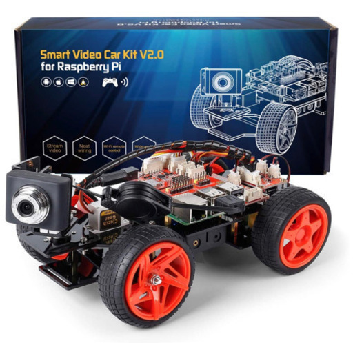 Raspberry Pi スマートロボットカー,カメラ付き ロボットカー キット