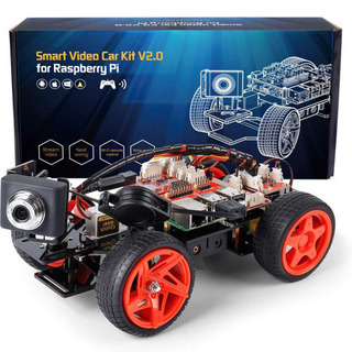 Raspberry Pi スマートロボットカー,カメラ付き ロボ...