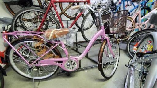 (♡4)自転車 婦人車 新車 24インチ ピンク 6段変速