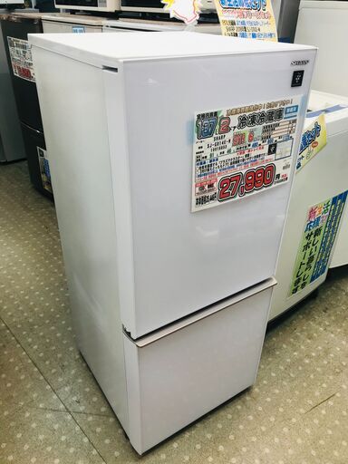 (7/11販売　森)　愛品館千葉店 SHARP 137L 2ドア冷蔵庫 2019年製