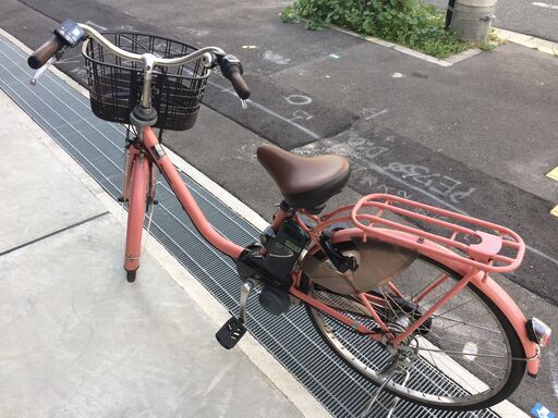 地域限定送料無料 ビビ DX 8，9AH 子供乗せ ピンク 神戸市 電動自転車 地域