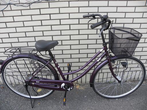 【シティサイクル】ママチャリ　27インチ　NA2　ナナ　紫