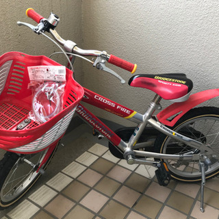 【防犯登録解除済み】子供用16インチ自転車　補助輪、鍵、ヘルメット付き