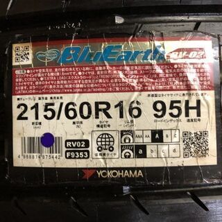 新品 YOKOHAMA BluEarth RV-02 215/60R16 16インチ 夏タイヤ 4本 マークXジオ オデッセイ エスティマ ヴェゼル等　(VTG341) クレジットカード QR決済可能