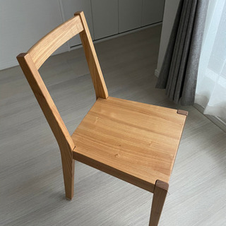 無印良品 タモ材テーブルと椅子のセット - テーブル
