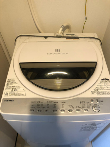東芝 全自動洗濯機　AW-6G6 6kg 2019年製　TOSHIBA