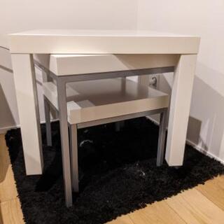 無料 IKEA イケア KLUBBO ネストテーブル2点 + L...