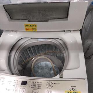 AQUA 6k洗濯機2018年製 パネル表示一部不良有り　40404