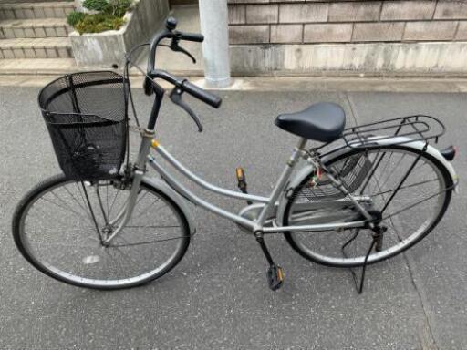 27インチ　自転車　シルバー