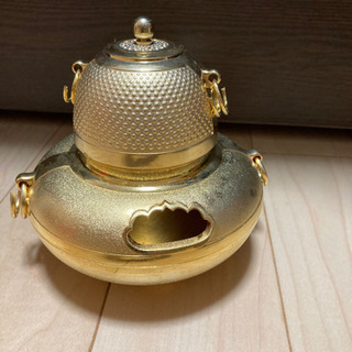 天皇陛下御即位50周年記念 24金メッキ 金の茶釜