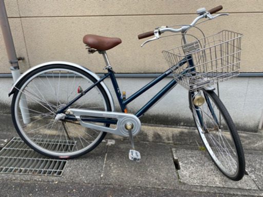 【中古自転車】ブリヂストン製　26インチ　内装3段変速付　若林自転車　緑　膳所　SALE中❗️