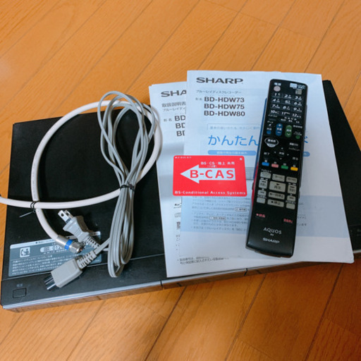 【美品】SHARP AQUOS ブルーレイレコーダー BD-HDW75 6840円