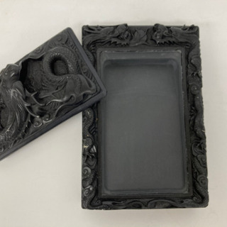 【🐲昇り龍がカッコいい🐉】彫刻硯 硯 すずり 龍刻