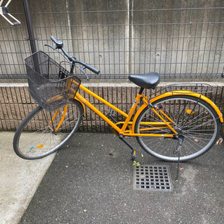 【ネット決済】大人用！27インチ自転車本体　オレンジ