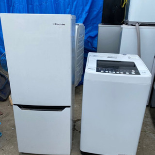 【ネット決済・配送可】冷蔵庫、洗濯機　2018年製　2点セット　