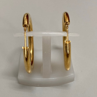 K18YG 18金　フープ　ピアス　イエローゴールド