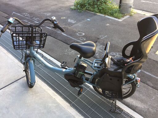 地域限定送料無料　ヤマハ　パスバビー　アン　三人乗り　12,3AH　水色　ビッケ　ギュットアニーズ　神戸市　電動自転車