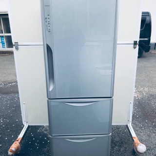 【H-4294】 中古 HITACHI 日立 ノンフロン冷凍冷蔵庫 R-D3700 365L 2014年製 【ヤマト家財便or引き取り(静岡県浜松市)】 中古 365L 真空チルド搭載 3ドア冷蔵庫 日立 R-S3700FV 2016年製 自動