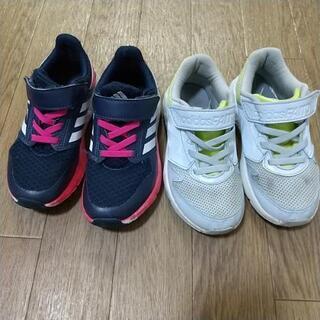 スニーカー adidas 17cm 女の子 ２足