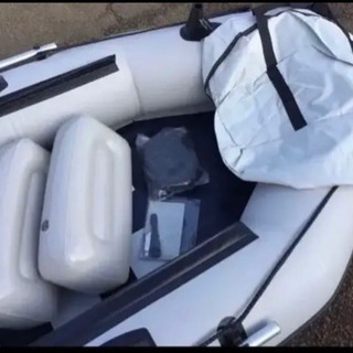 スラットフロア　ゴムボート　二人乗り用　ロッドホルダー付き　モーターマウント付