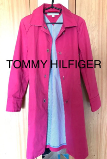 トミーヒルフィガーtommy Hilfiger トレンチコートスプリングコートショッキングピンク春 Reina あまの家具の中古あげます 譲ります ジモティーで不用品の処分