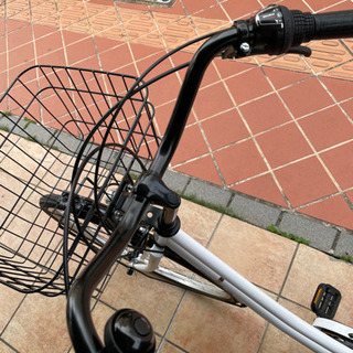 新品同様】自転車/キッズシート付/6段階ギア付/子供乗せママチャリ 