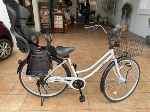【新品同様】自転車/キッズシート付/6段階ギア付/子供乗せママチャリ