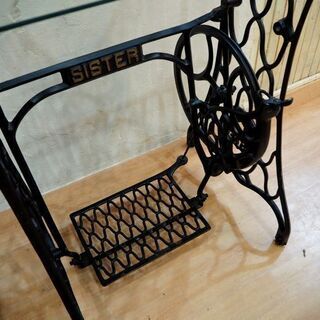 ◇SINGER シンガー 足踏みミシン脚 鉄製 網目 網脚 テーブル脚 昭和