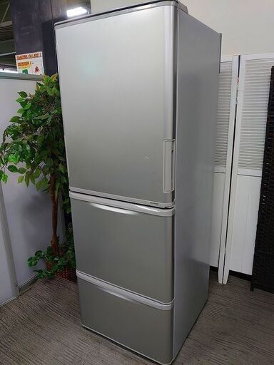 hシャープ SJ-W351D-S  冷蔵庫350L/どっちもドア/3ドア/シルバー系 2018年製 SHARP 冷蔵庫 店頭引取大歓迎♪ R3140)